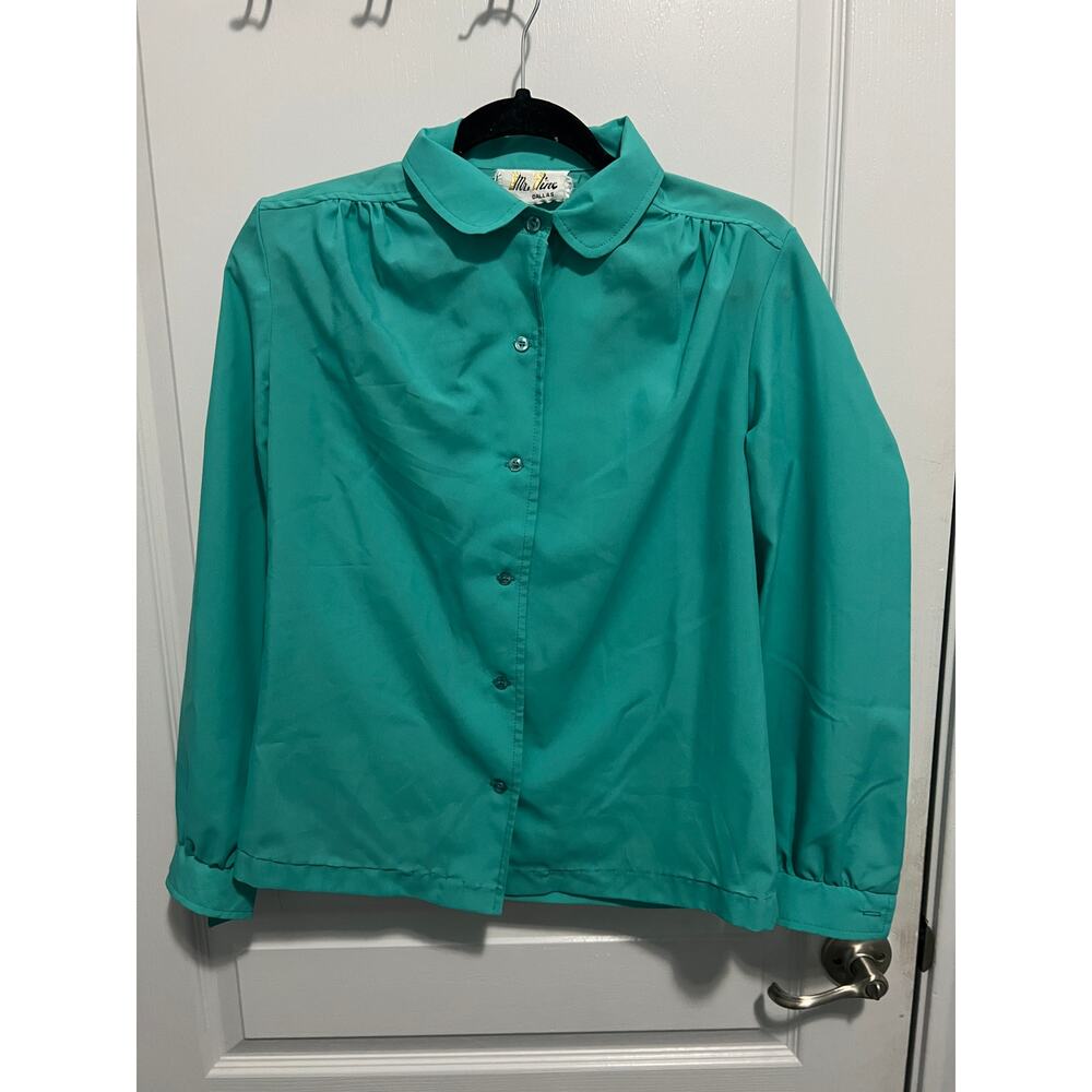 Vintage teal Mr. Fine Dallas blouse